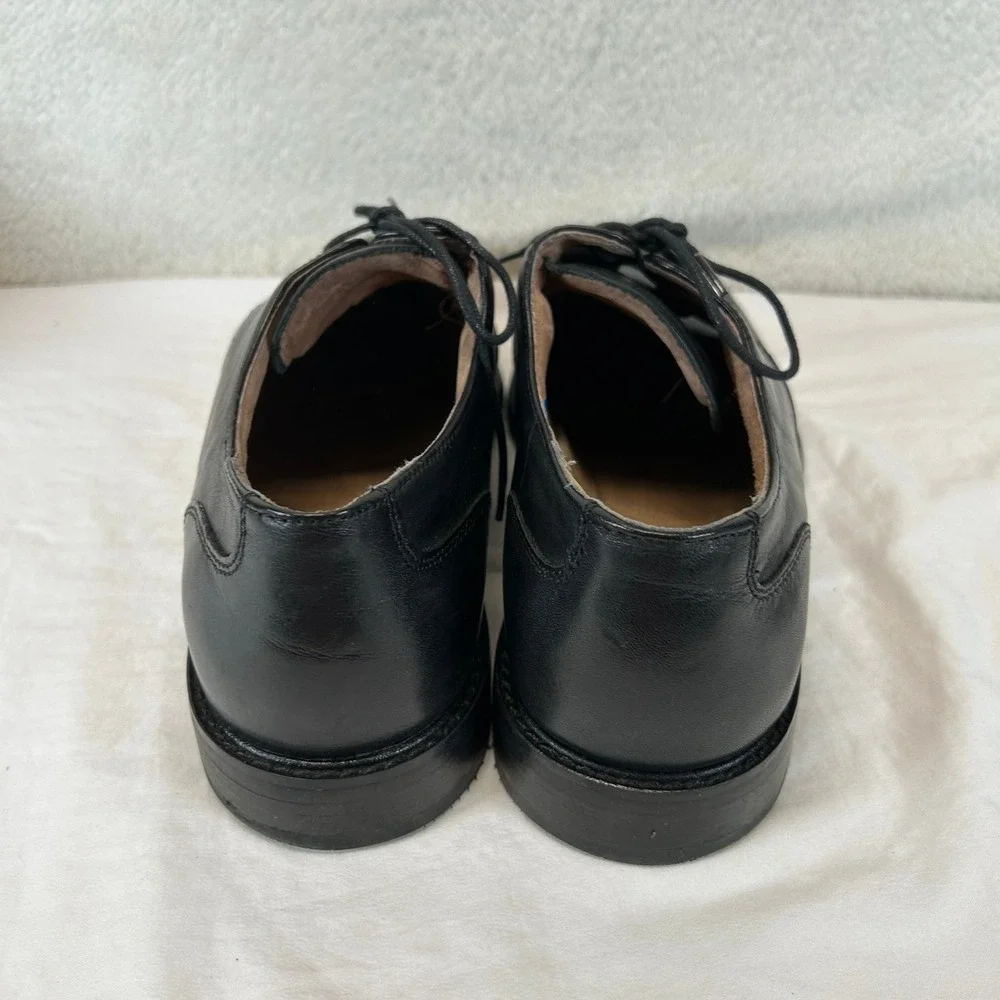Florsheim Flor 3 Eye Blu‎ Mens Black Leather Square Toe Dress Shoes 11 D 4161-06